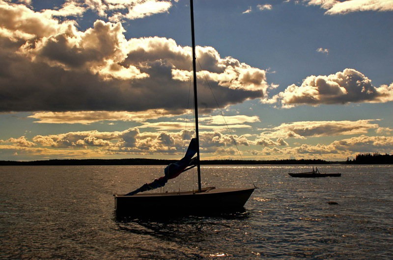 Late in the afternoon. glorious clouds all day. This is my uncle's sailboat that hasn't seen Maine waters for a few years now.