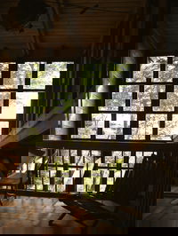 Looking out to the sea from the loft through the glass array