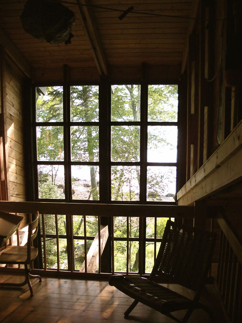 Looking out to the sea from the loft through the glass array