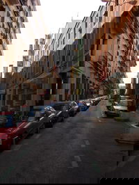 Another typical street scene in Madrid, between Gran Via and Chueca.