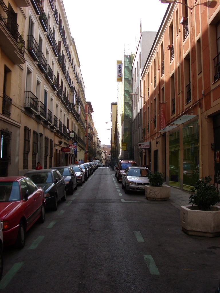 Another typical street scene in Madrid, between Gran Via and Chueca.