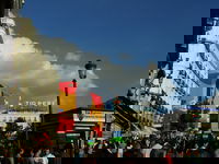 Saturday at La Puerta del Sol with the infamous Tio Pepe sign in the background.