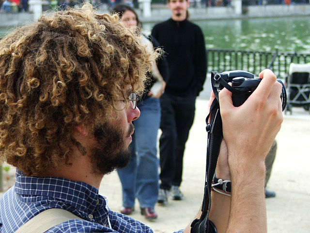John at Retiro on Sunday taking pictures of the festivities.