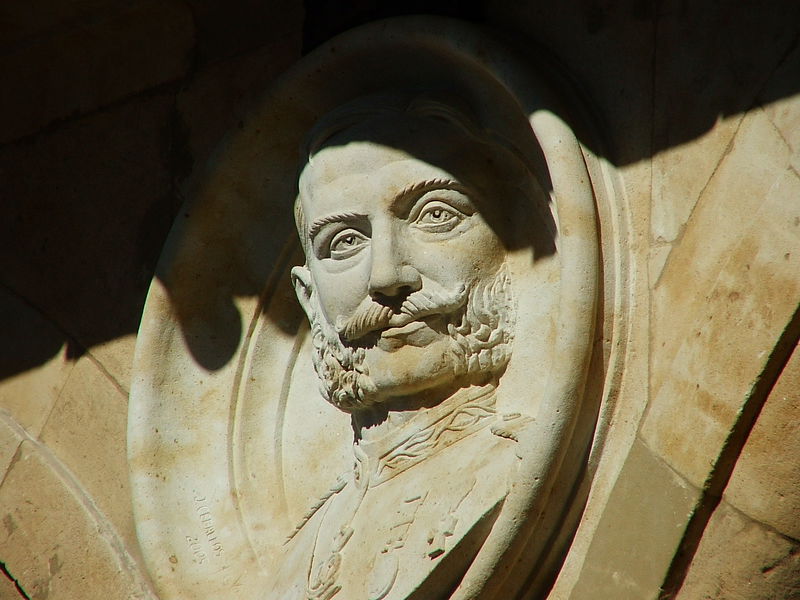 On one of the walls of the Plaza Mayor in Salamanca, Spain.