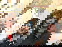 Saying something in italian. I think.