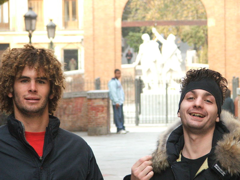 Saying something in italian. I think.