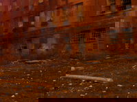 Ground view of the building.