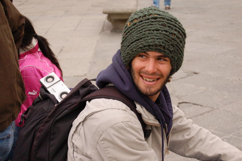 John walked around all day with those speakers hanging out of his bag playing reggae.